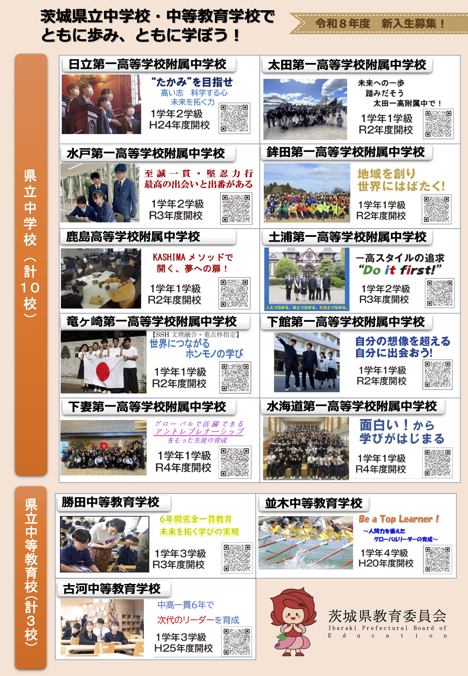 令和8年度県立中学・中等入学者選抜リーフレット