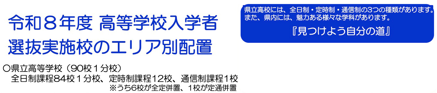 令和8年度県立高校入学者選抜リーフレット